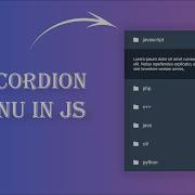 Animated Accordion Menu How To Create An Animated Accordion Menu Using HTML CSS JS
