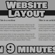 CSS Website Layout In 9 Minutes