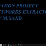 KEYWORD EXTRACTOR Keywords DataScience Python Nltk NLP FreePythonProject