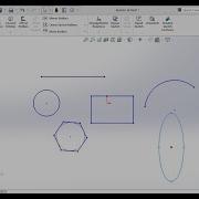 Solid Works Sketch Basic Tutorial Line Circle Rectangle Polygon Ellipse Arc