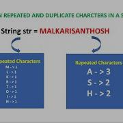 Java Program To Find Non Repeated And Duplicate Characters In A String Automation Malkari Santhosh