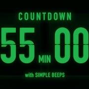 55 Minute Countdown Timer Flip Clock With Simple Beeps