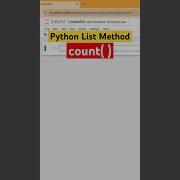 Python List Method Count Python Programming Codingforbeginners
