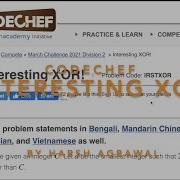 INTERESTING XOR CodeChef March 21 Challenge XOR Bit Manipulation Maths