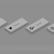 Css Isometric Social Media Icons Html Css 3D Icon Hover Effect