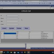 CRUD Operations Insert Update Delete Using C Net Framework