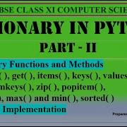 Dictionary In Python Part 2 CBSE Class 11 Computer Science