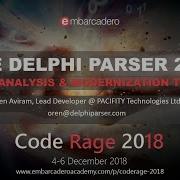 Delphi Parser Session On CodeRage 2018 4 6 December