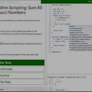 Let S Play Free Code Camp Intermediate Algorithm Scripting Sum All Odd Fibonacci Numbers