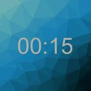 15 Sec Silent Timer Count UP Blue Polygon Background