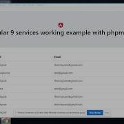 Angular 9 Services With Php Mysql Backend Data