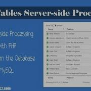 DataTables Server Side Processing With PHP And MySQL