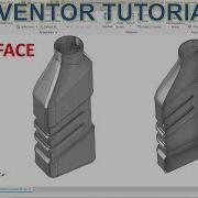 Inventor 2022 Tutorial 251 3D Surface Modeling Bottle Design