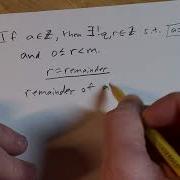 The Division Algorithm For Integers