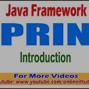 Java Framework Tutorial Spring Framework Introduction Onlineit Tutorials
