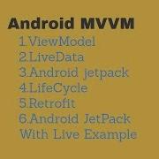 Android MVVM Tutorial ViewModel LiveData Android Jetpack LifeCycle Retrofit