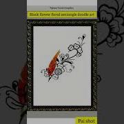 Black Flower Floral Zentangle Doodle Art Pattern Using Python Turtle Shorts