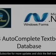 Lec 23 AutoComplete Textbox With Database WINFORM C Tutorial