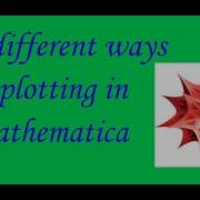 Plotting With Mathematica