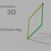 IK Inverse Kinematics For 3 DOF Quadruped Robot Leg VPython Code