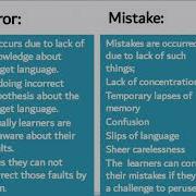 Error Analysis Part 1 Errors And Mistakes