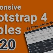Responsive Bootstrap 4 Tables Design 2020