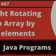 Java Program To Right Rotate An Array By 3 Elements