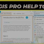 Use ArcGIS Pro Help To Find Tools I Help Documentation I Search Function I Geoprocessing Pane