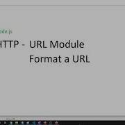 Node Js Url Module Format