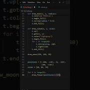 Нарисуйте полуночный сад с цветами используя Turtle в Python Python Turtle Shorts
