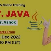 Advanced Java Training By Mr Ashok Ashokit