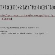 Python 3 1 Errors And Exceptions