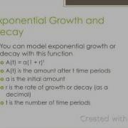 Algebra 2 Exploring Exponential Models 7 1