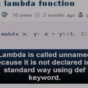 PYTHON Tutorial Python Lambda Function