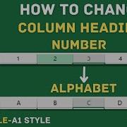 How To Change Column Headings From Numbers To Alphabet In Excel