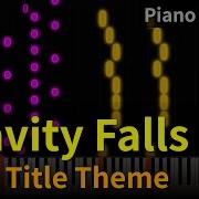 Main Title Theme By Gravity Falls MEDIUM Piano Tutorial