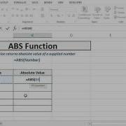 ABS Function In Excel Absolute Value Of A Number