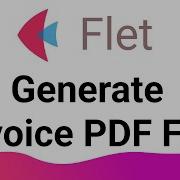 Flet Tutorial Generate Invoice PDF