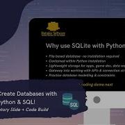 Python For Data Analysis Create SQLite Databases Quickly With Python