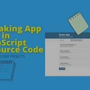 Note Taking App In JavaScript With Source Code HD 1080p