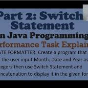 PART 2 SWITCH STATEMENTS In Java Programming PERFORMANCE TASK EXPLAINED Tagalog