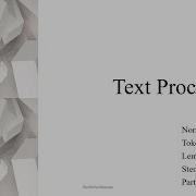 Text Processing Tokenization And Text Normalization