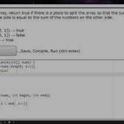 Java Coding Bat Arrays 3 CanBalance