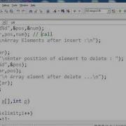 Insert Delete Array Elements C Prgramming