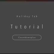 Holiday Tab Countdownplus