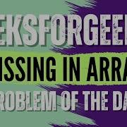 Missing In Array GeeksForGeeks POTD Solution Coding Gfg Potd Geeksforgeeks Subscribe
