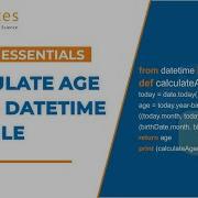 Calculate Age Using Datetime Module Python Tutorial