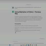 Using SQLCipher In Python The Easy Way