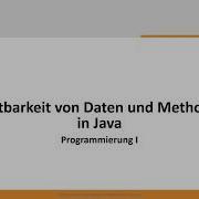 OOP In Java Sichtbarkeit Und Kapselung