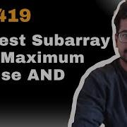 2419 Longest Subarray With Maximum Bitwise AND